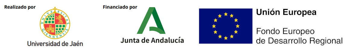 Logotipos del grupo de investigacin SINAI, de la Universidad de Jaén, Fondos FEDER y Junta de Andalucía